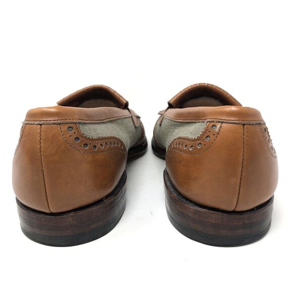 Allen Edmonds Wakefield Loafers Mens Size 9 D VTG Linen Leather Kiltie Classics - Picture 4 of 15